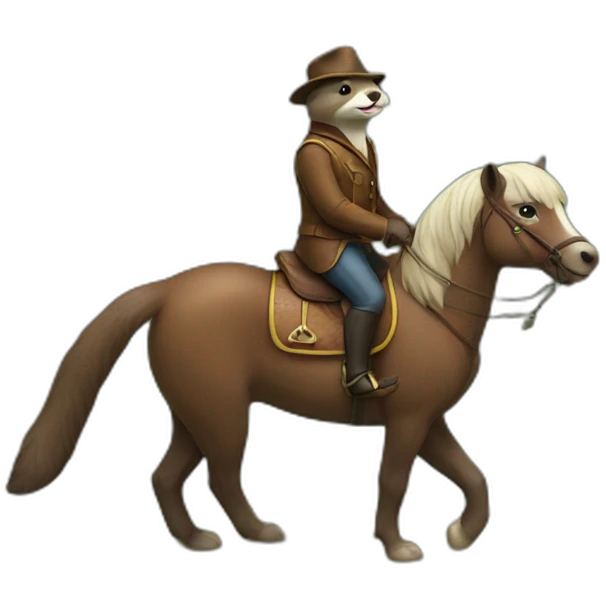 Otter on horse emoji