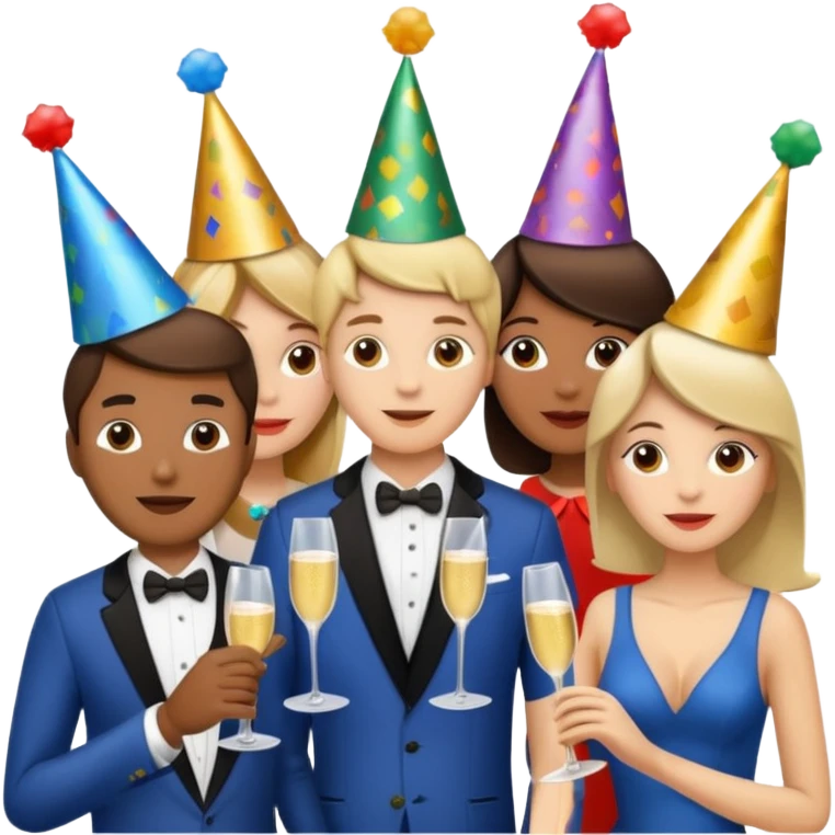 Copas de navidad brindando emoji