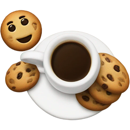 Coffee and cookies  emoji