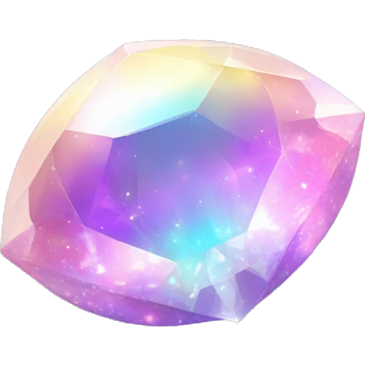 Shiny Pastel-Rainbow-Sparkle-Iridescent-Nebula-Gemstone emoji