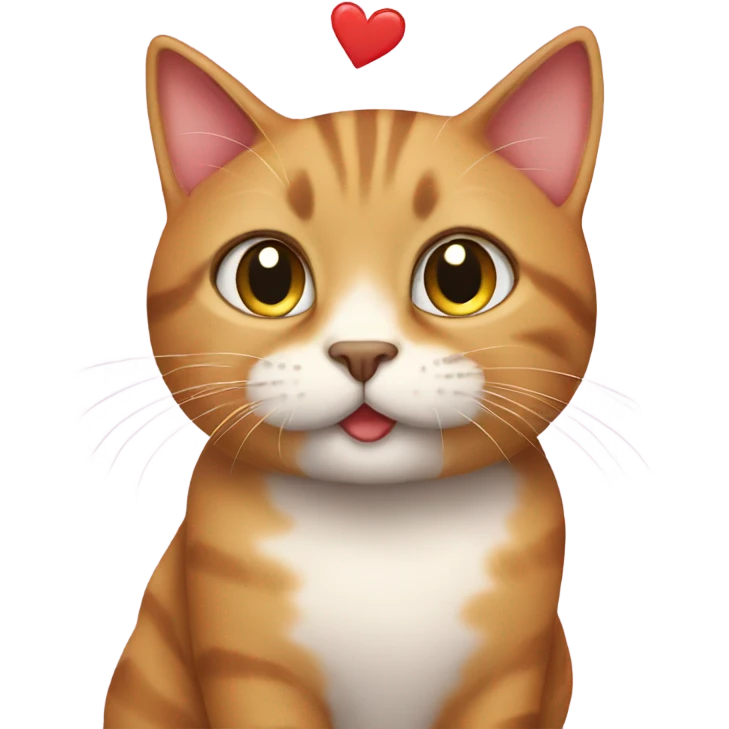 Cat in love emoji