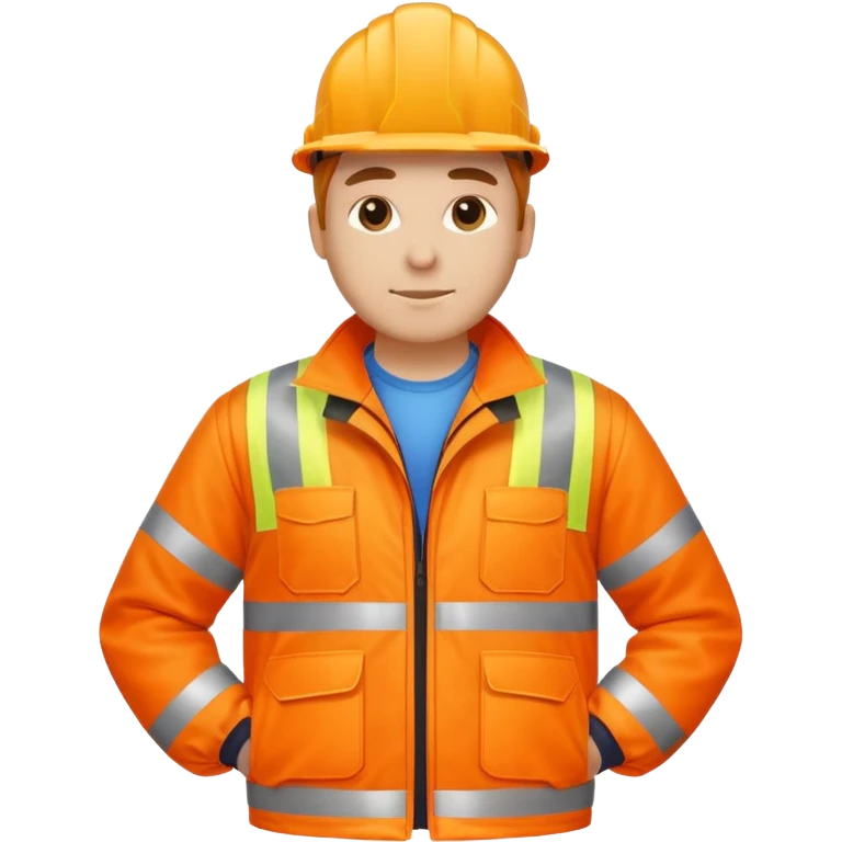 create a realistic emoji of a high-visibility jacket of a construction worker emoji