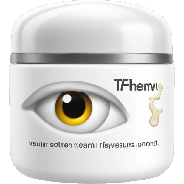 eye cream bottle with label emoji