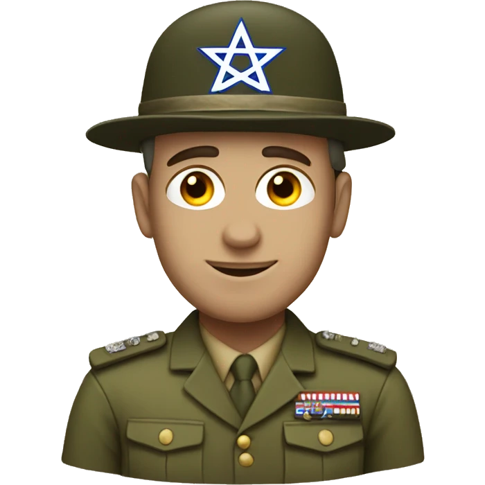 soldier with a jewish hat emoji