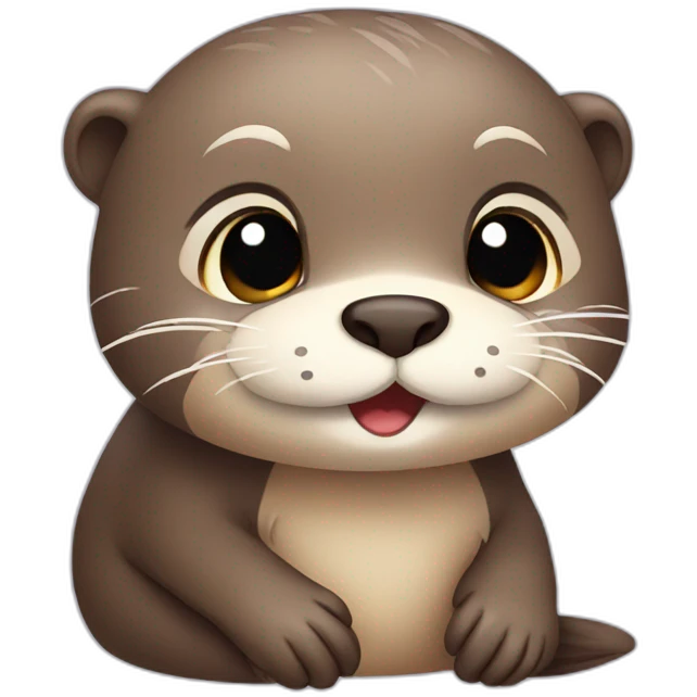 cute otter sitting emoji