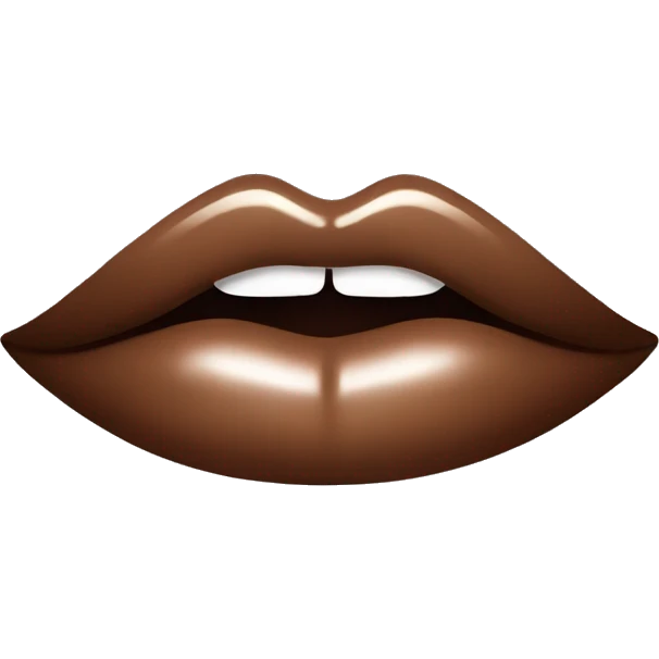 Lips lined with brown lip liner emoji
