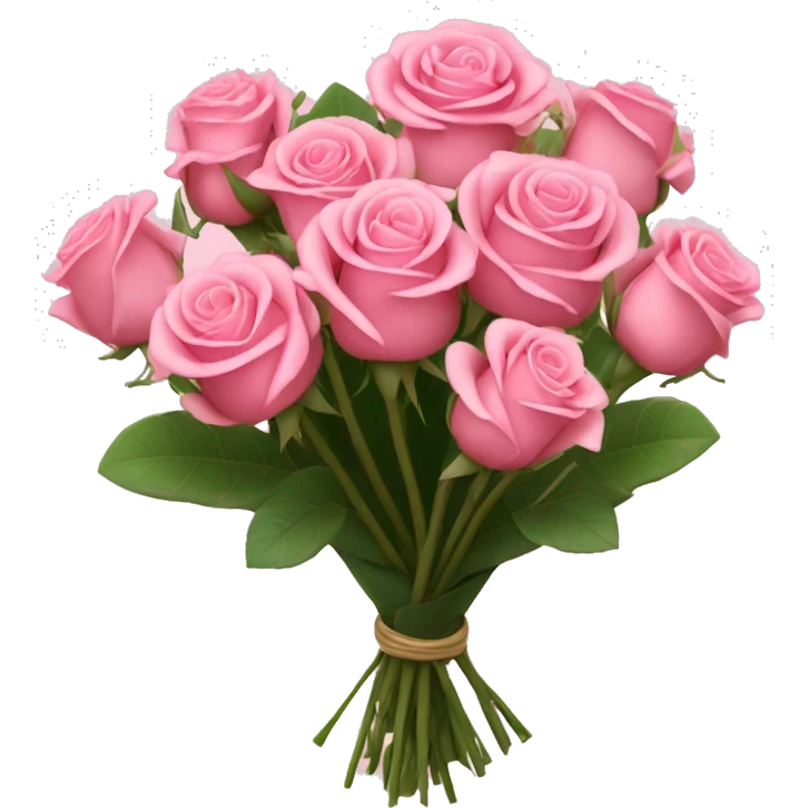 Bouquet of pink roses￼ emoji