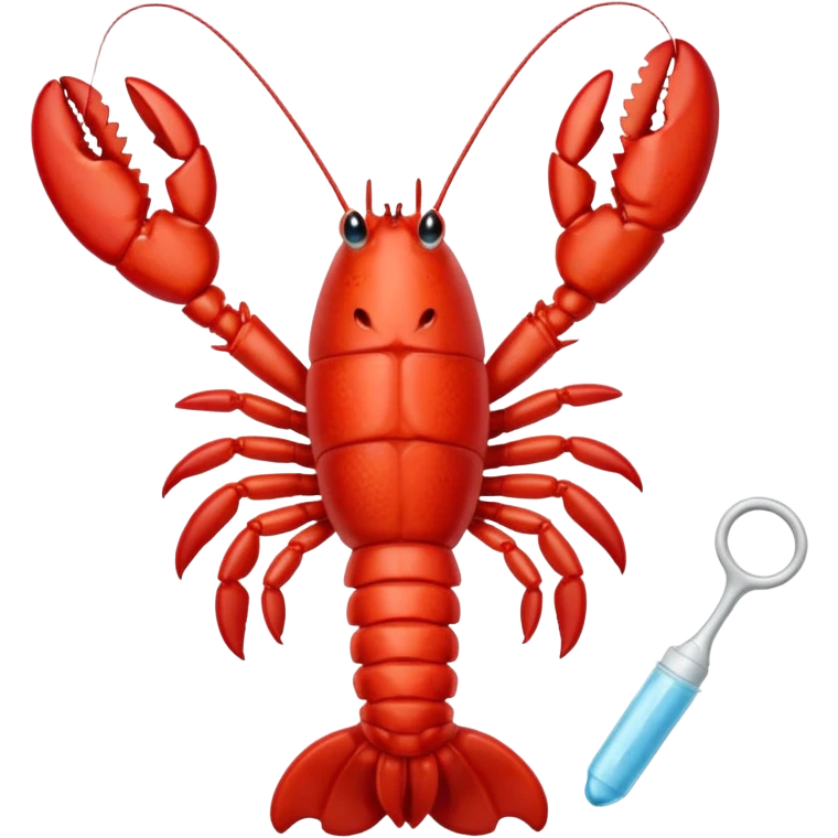 Lobster on period with tampon emoji