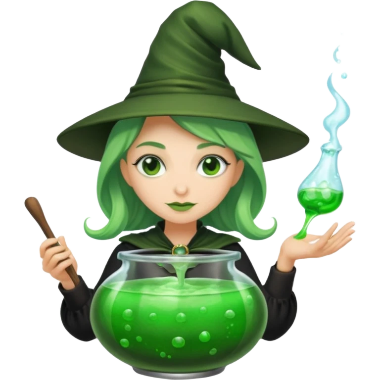green witch cooking potion emoji