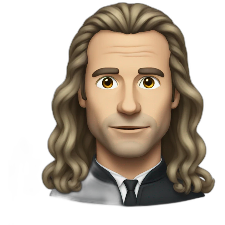 Macron smoke long hair  emoji