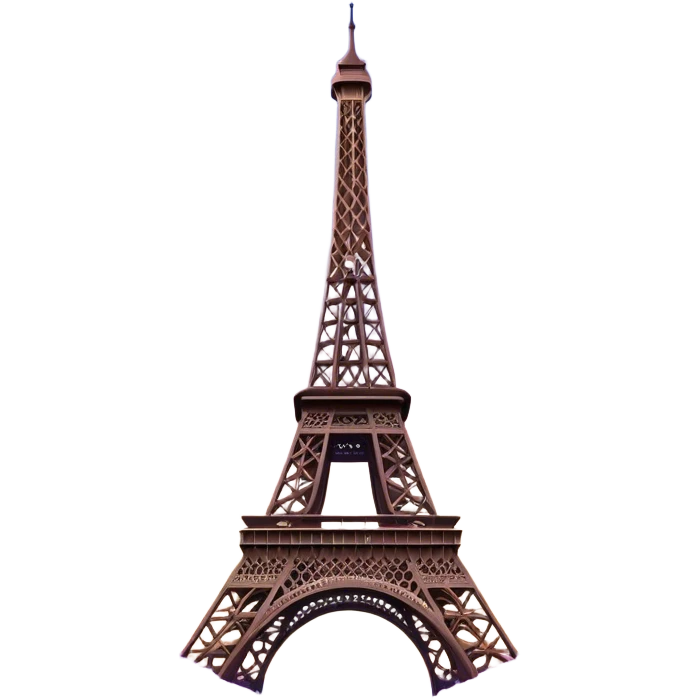 Cinematic Realistic Eiffel Tower Landmark Emoji, depicted with the iconic iron lattice structure against a twilight sky rendered with dramatic, luminous lighting and intricate detail. emoji