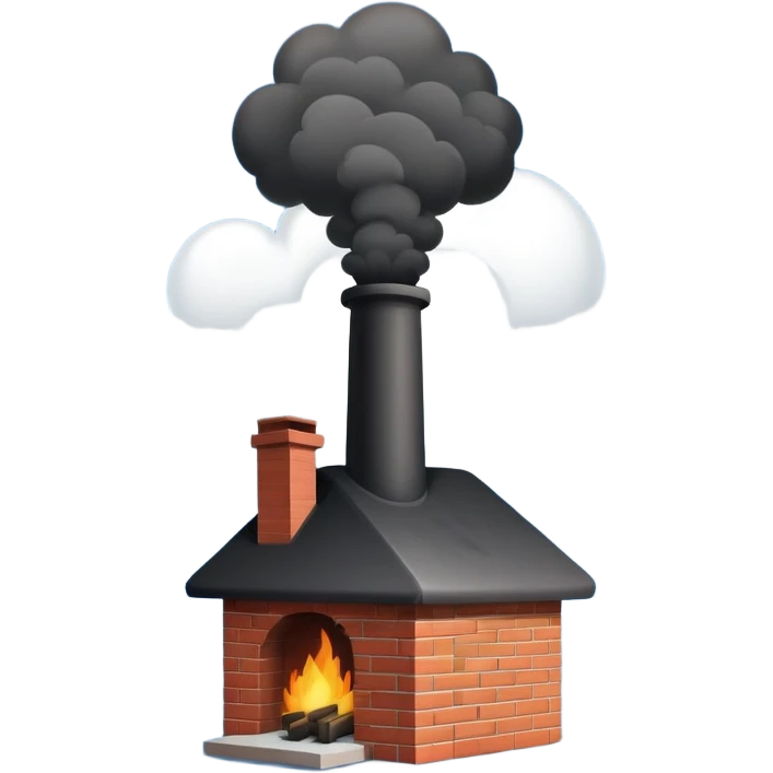 Black smoke coming out of chimney  emoji