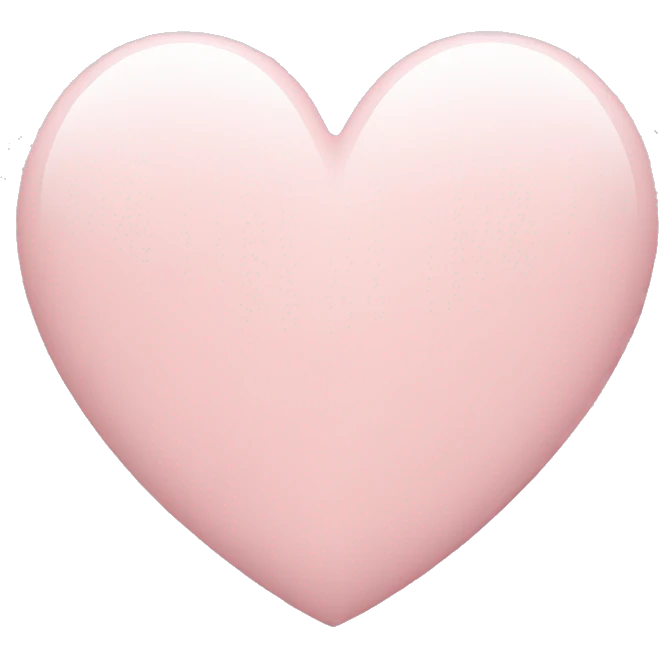 Pale pink heart emoji
