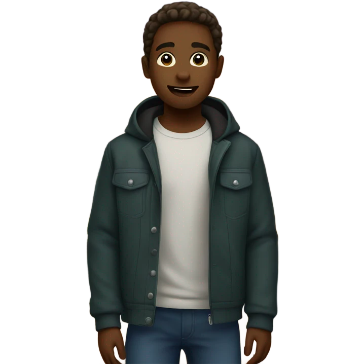boys posing outdoors at night emoji
