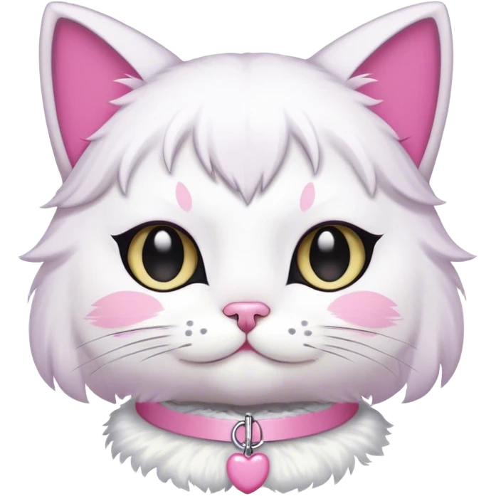 Cat wearing kuromi emoji