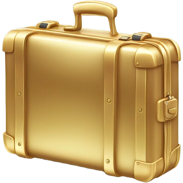 golden 3d suitcase emoji
