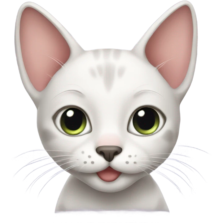 Cute cat with big ears  emoji
