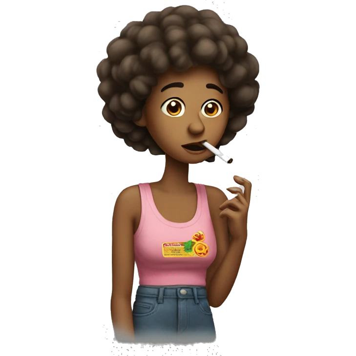 Person smoking chica emoji