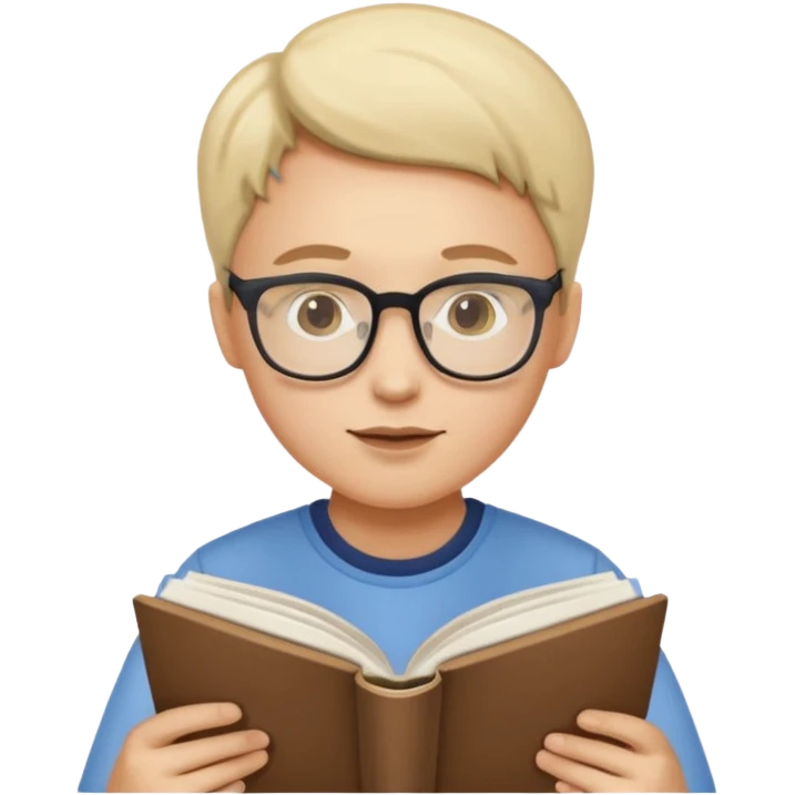 open book for solo reading person emoji