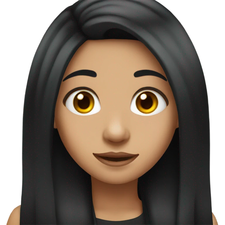 Girl with face piercings black long hair and face piercings emoji