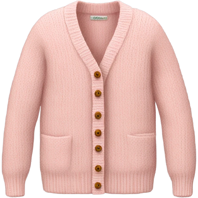 light pink knit cardigan emoji