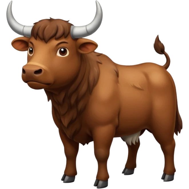 High resolution of  full body An ox emoji
