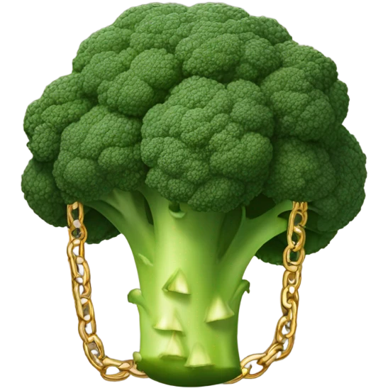Broccoli wearing gold chain emoji
