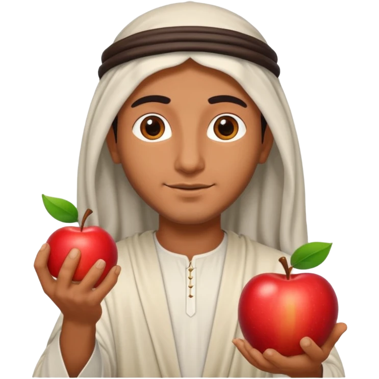 arab god with an apple emoji
