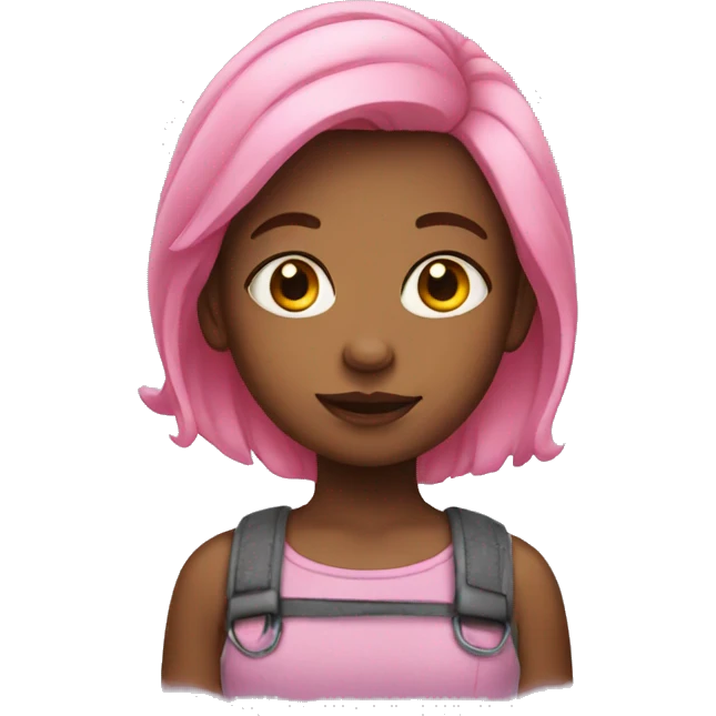 Girl with pink hair emoji