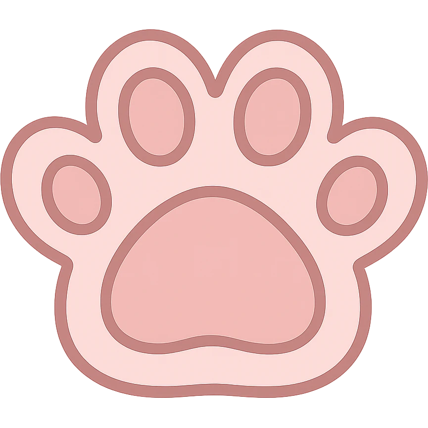 pink paw print emoji, cute and friendly emoji