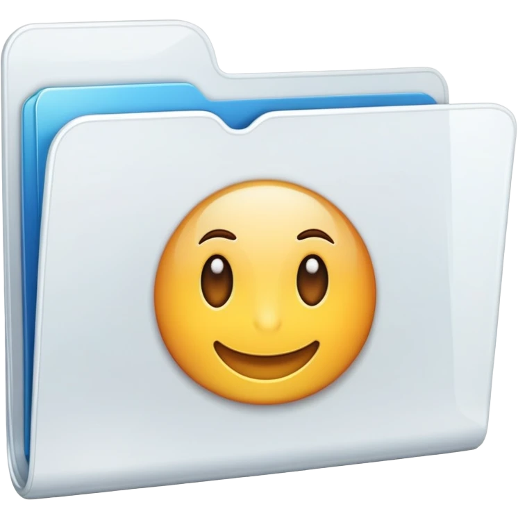 full white/transparent folder opened emoji