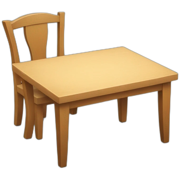 Chat sur une table emoji