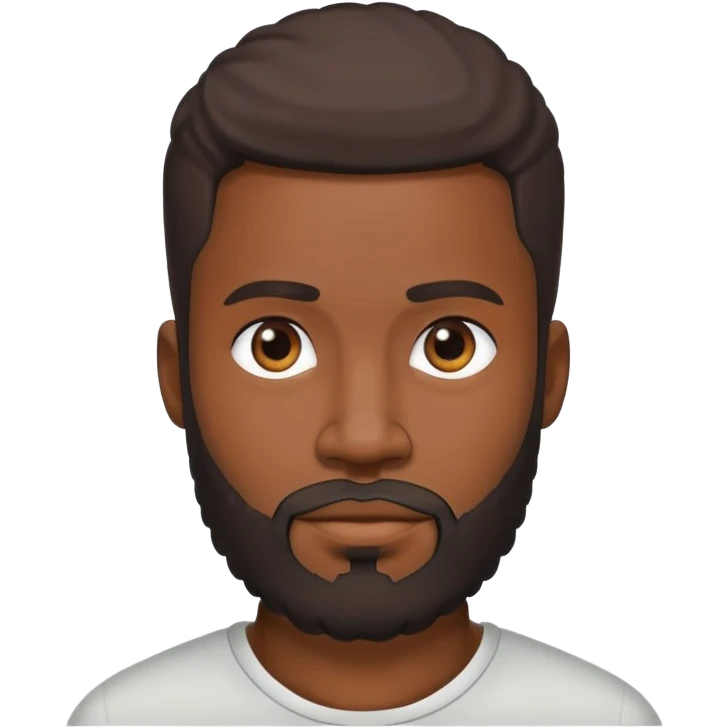 Black man with low cut hair and beard emoji