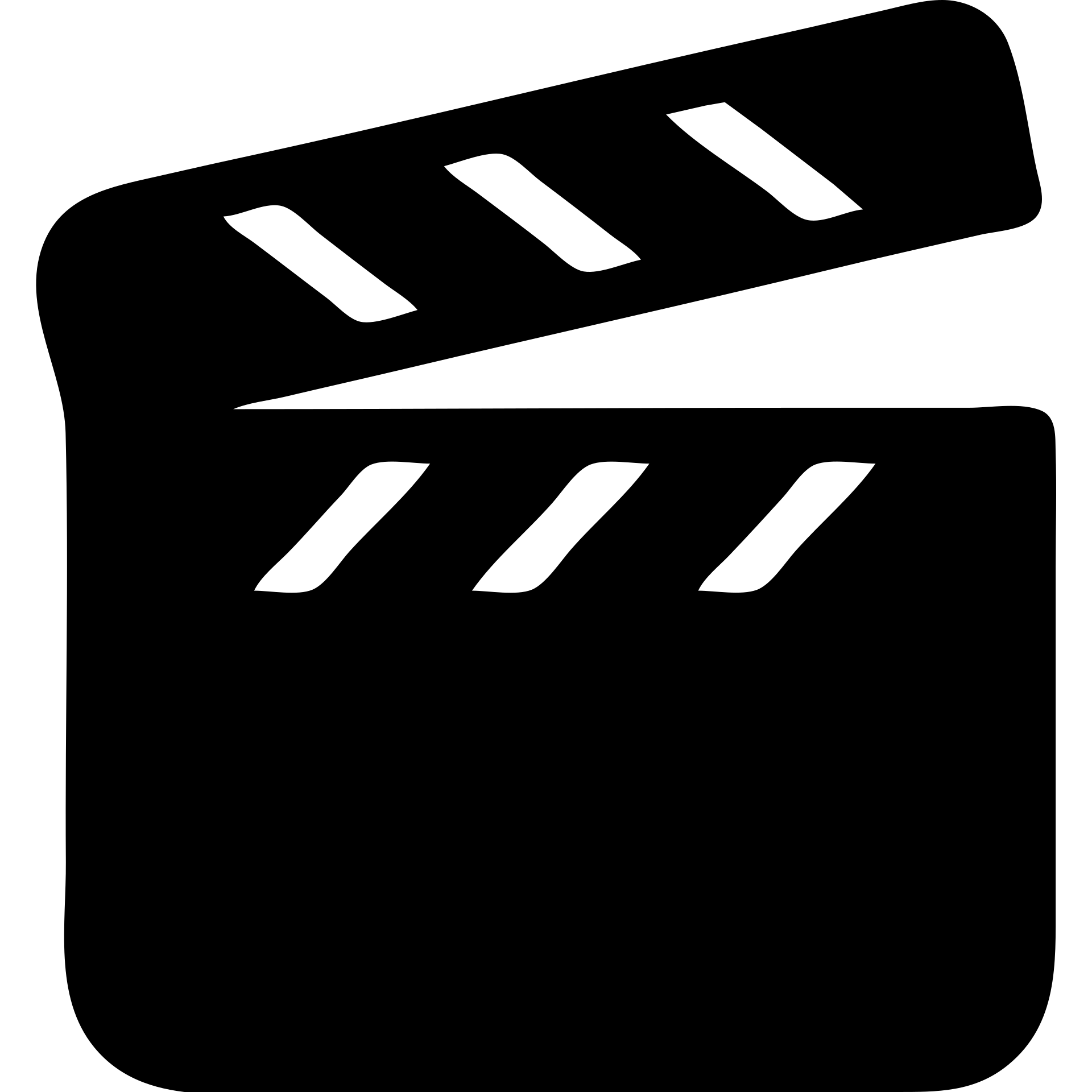 film slate black bold solid icon emoji