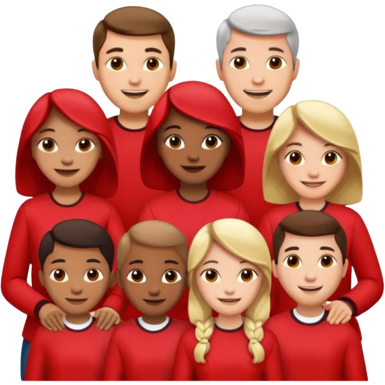 Red group peoples  emoji