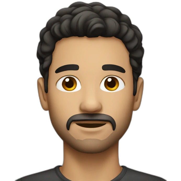 dark haired man with stubble emoji