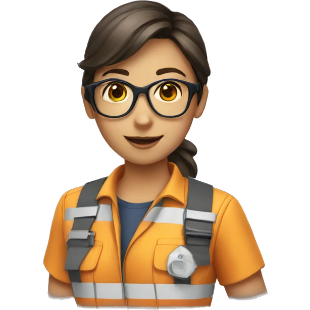 Safety girl with glasses emoji