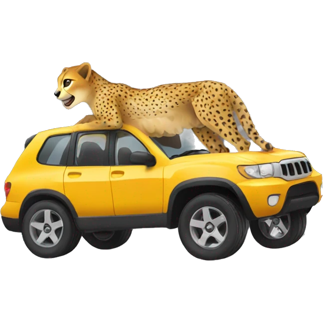 cheetah changing a tire emoji