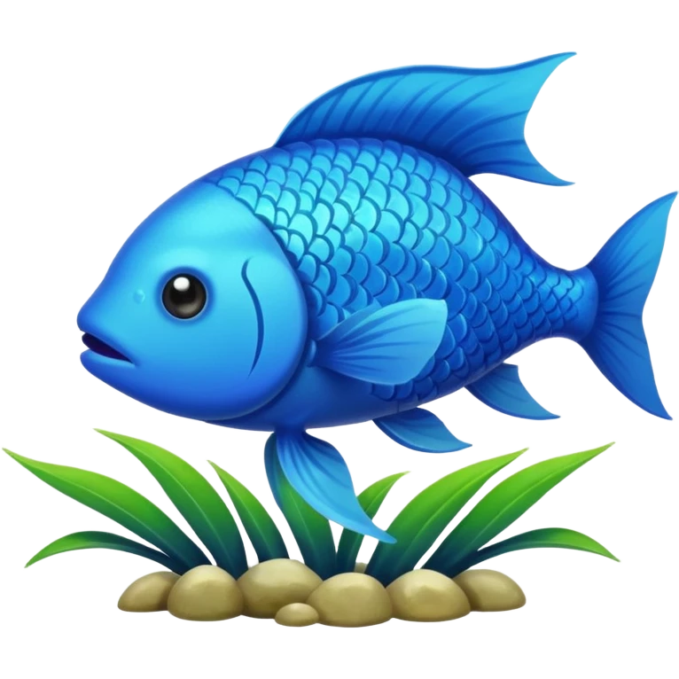 A fish eating a plant emoji