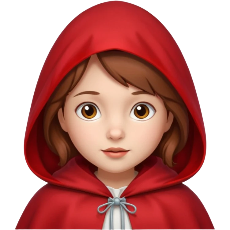 little red riding hood with brown hair 6 years old girl emoji