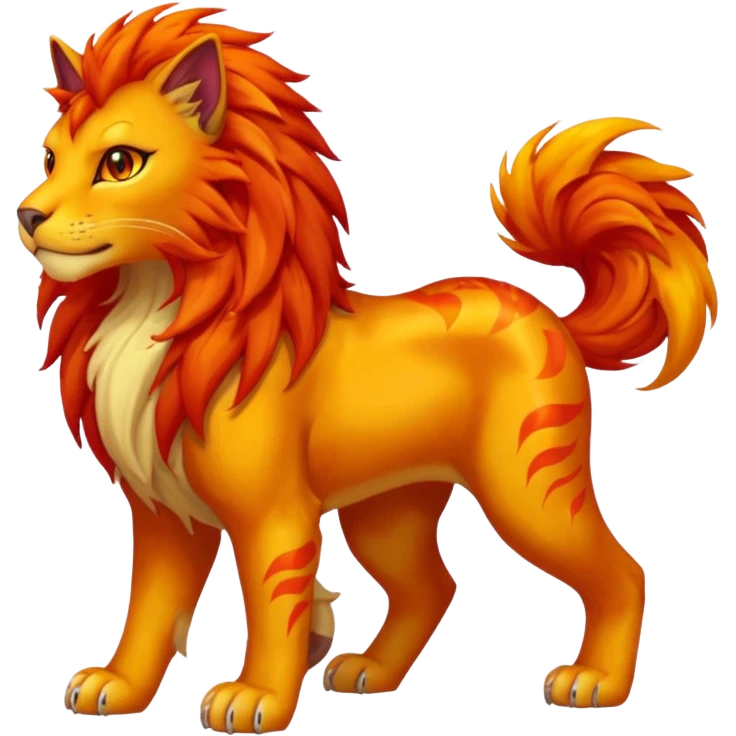 Pyroar-Fakémon-hybrid-creature (full body)  emoji