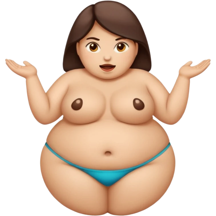 Signo de prohibido con una gorda en el medio emoji