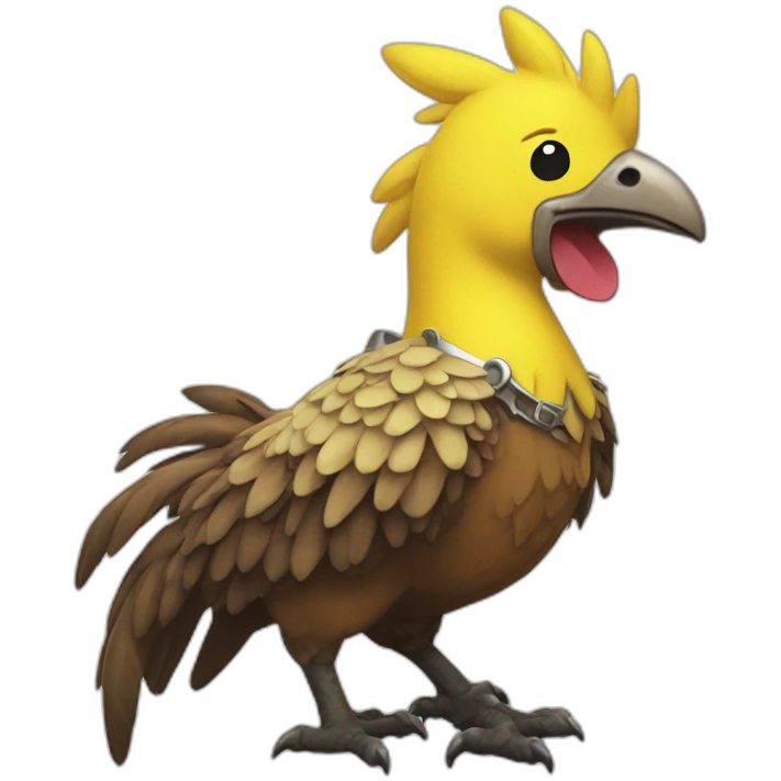 Drunk chocobo emoji