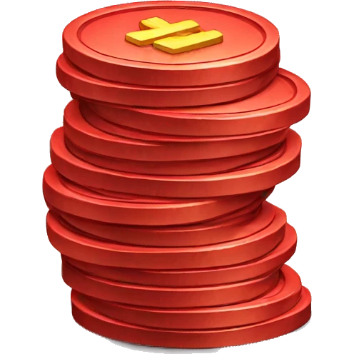 stack red coins emoji