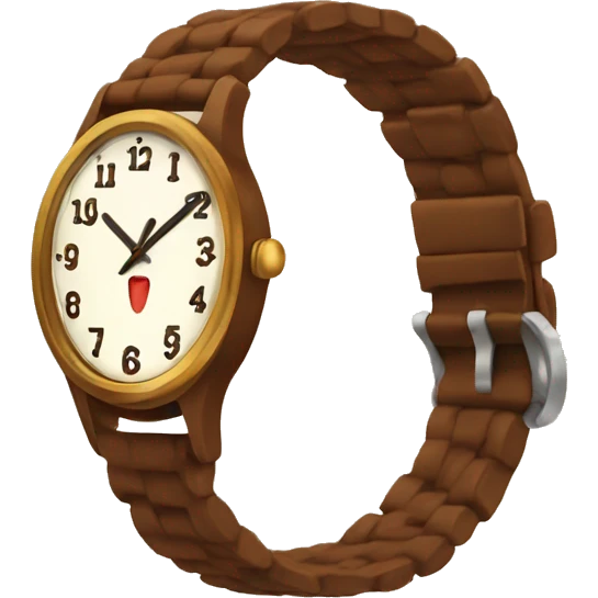 brown retro watch emoji