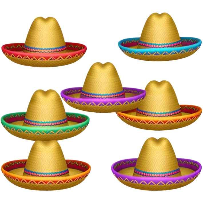 sombreros de mmesocp con entrono mexicacno emoji