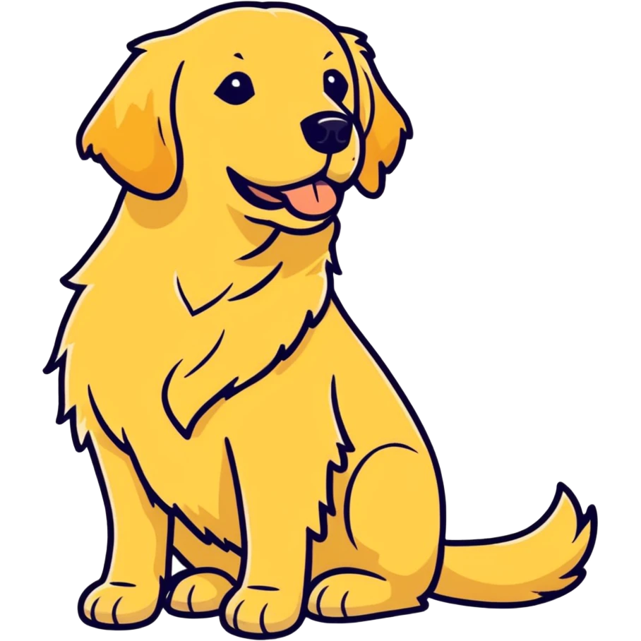 White Golden retriever  emoji