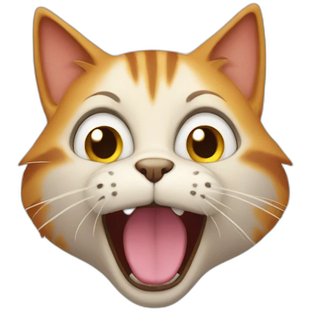 Cat meowing emoji