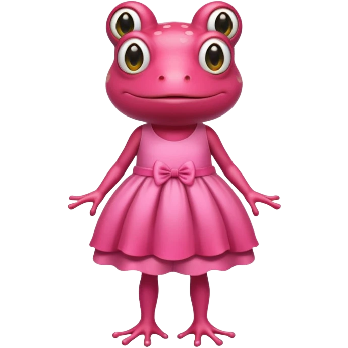 Girly pink frog woman  emoji