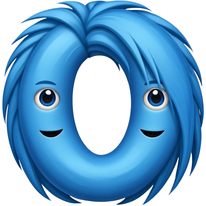 Letter o Blue With Hair With the letter H, which is greater, the same thing emoji